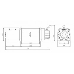 Лебедка СТОКРАТ SD 9.5 SW24, 24V, 5 л.с.